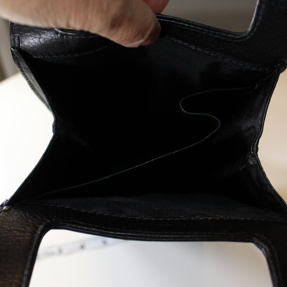 Wine Tote COLE HAAN Fine Black Leather 2X bottles magnetic close double handles - Picture 8 of 12